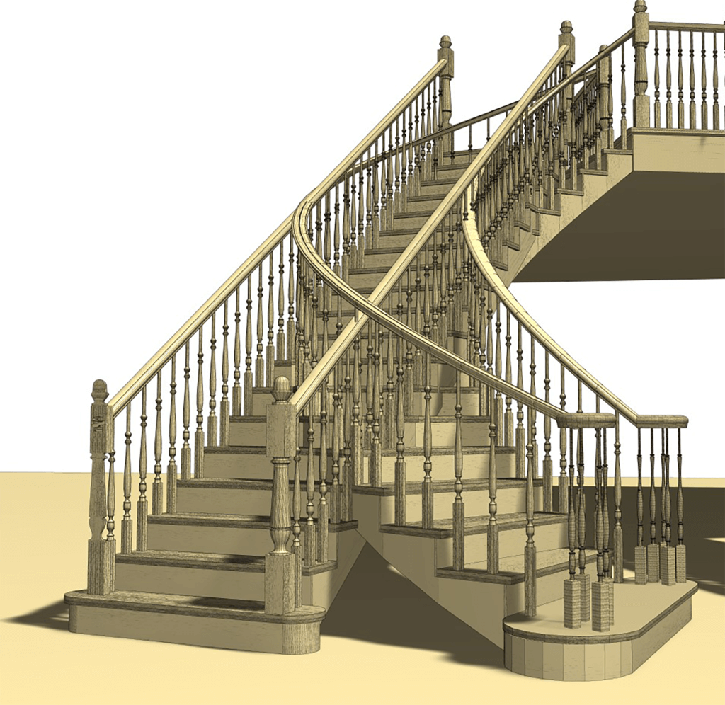 Staircase Space: Curved vs Straight